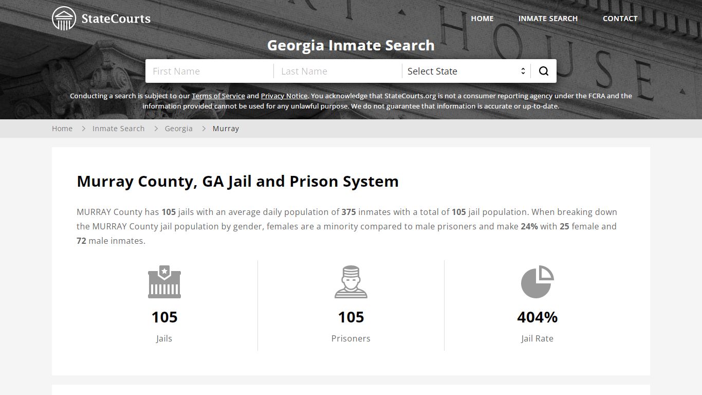 Murray County, GA Inmate Search - StateCourts