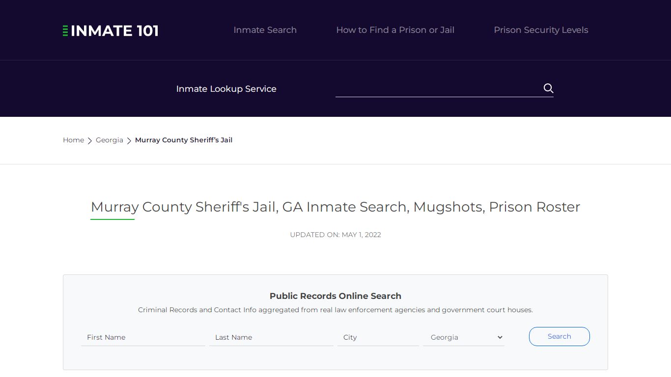 Murray County Sheriff's Jail, GA Inmate Search, Mugshots ...